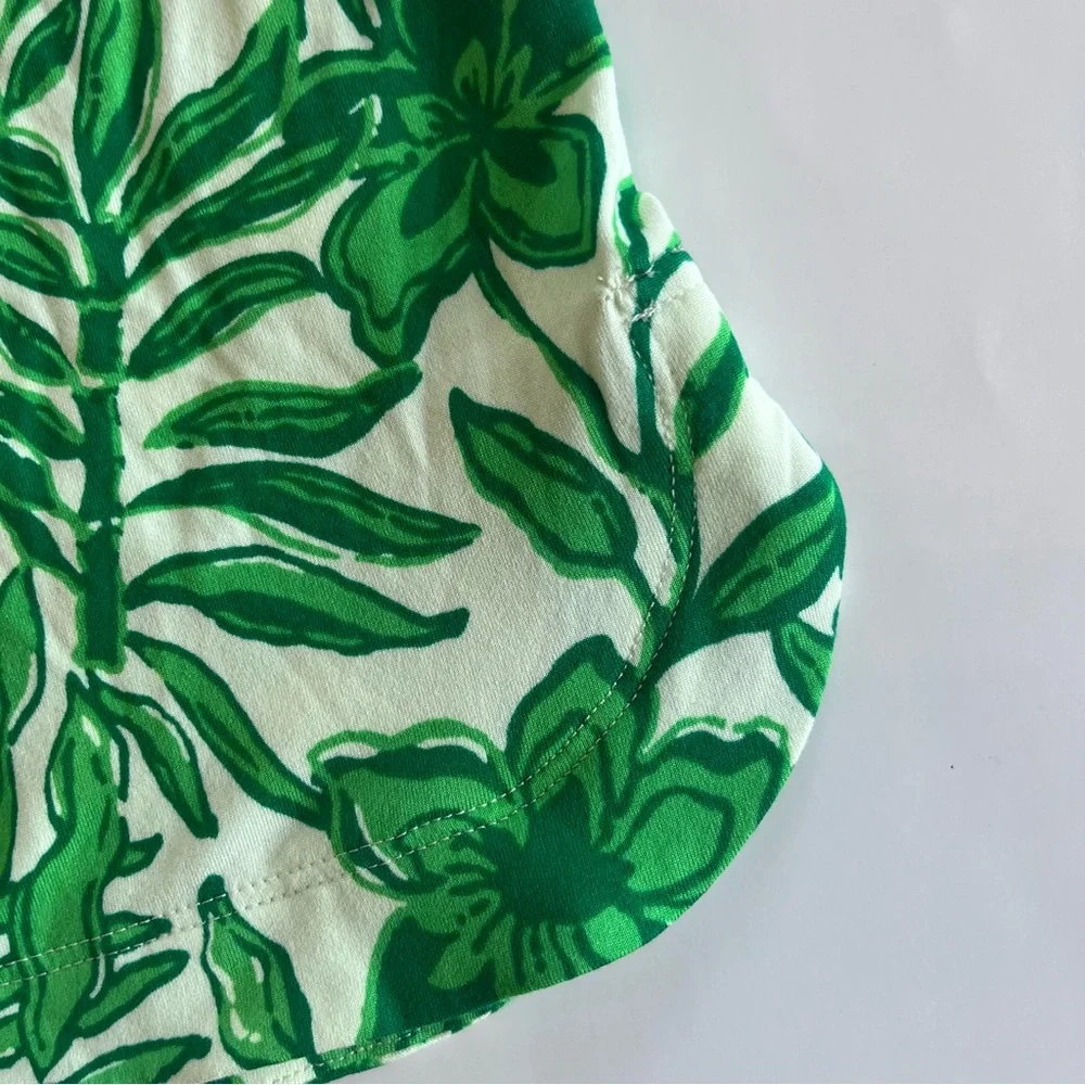 Lilly Pulitzer Women's Medium Margene PJ Sleep Dress Leaf Green Pink Escape Plan